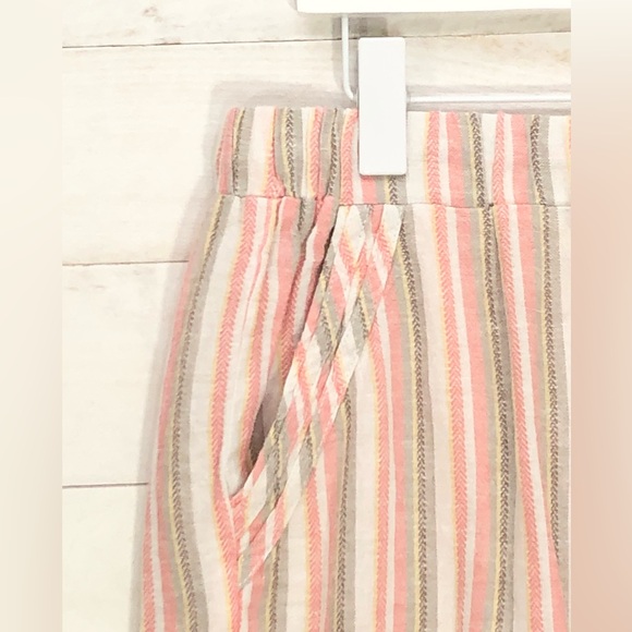 Briggs Wm's Linen Blend Short • Sz L • Pink Stripe • NWT - Picture 6 of 9